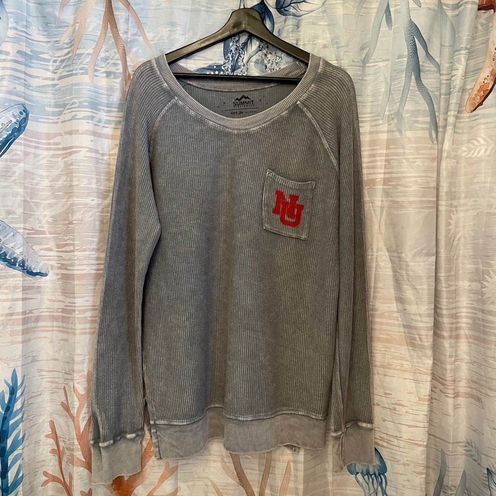 Summit Nebraska University Thermal Long Sleeve Top Womens Medium Oversized